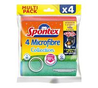 Spontex Chiffons microfibre multi-usages colorés – Lot de 4