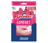 Spontex Comfort Lot de 12 paires de gants de ménage pour une protection et un confort optimaux Taille L
