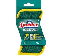 SPONTEX Eponge Microfibre Flex &amp Wash 2 éponges