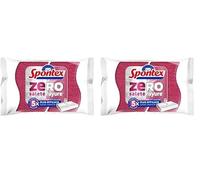 Spontex - Eponge Zéro Salle de Bain - 2 éponges 5X Fois Plus efficaces sans rayer - Anti-calcaires