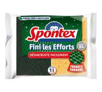 SPONTEX Éponges grattantes face à récurer renforcée au carbone 2 éponges