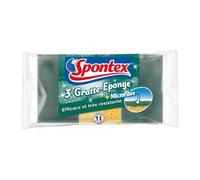 Spontex Eponge spontex, gratte-éponge + microfibre, efficace et très résistante - L'étui de 3 éponges