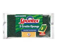 Spontex Éponge Gratte-éponge + microfibre – efficace, très résistante – étui de 3