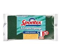SPONTEX - Éponges Récurantes Ultra Efficaces, Finesse et Puissance pour un Nettoyage Parfait (Lot de 3) - Le Lot De 4