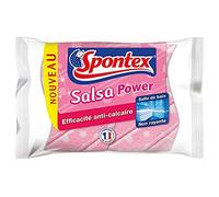 Spontex Eponges Salsa Power Efficacité Anti-Calcaire par 2 (Lot de 3 Soit 6 éponge