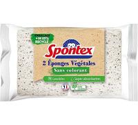 Spontex Éponges Végétales sans Colorant, Lot de 2