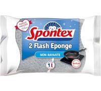 Spontex Éponges Flash non-rayantes spéciales plaques et poêles 2 éponges