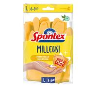 Spontex Gants Milleusi – en latex multi-usage, jaune, Taille L, la paire