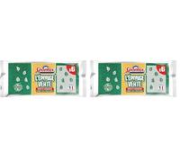 SPONTEX - Gratte-Eponge très Verte - 6 Éponges Grattantes Vertes - Résistante et Eco-responsabile - Composées de Fibres 100% recyclées (Lot de 2)