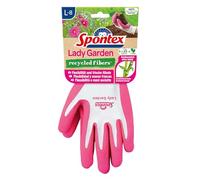 Spontex Lady Garden Gants de jardinage avec tricot extra doux en fibres de viscose de bambou et PET recyclé, taille L, 1 paire, couleur aléatoire