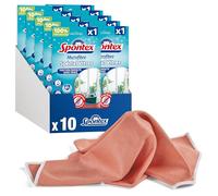 Spontex Lavettes Microfibres Spéciales Vitres | Lavables et Réutilisables, Nettoyage sans Trace | 40 x 40 cm, Lot de 10