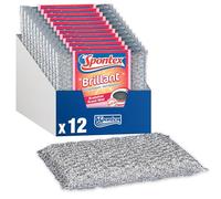 Spontex Lot de 12 tampons de Nettoyage Brillants pour Surfaces délicates, sans Rayures et Longue durée de Vie, Argent et Rose
