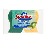 Spontex Lot de 2 éponges à récurer Robustes Jaunes