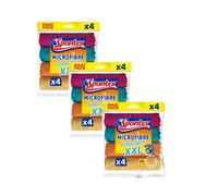 SPONTEX Lot de 3 packs de 4 lavettes Microfibre Collection XXL - 12 Microfibres