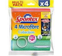 Spontex Chiffons microfibre multi-usages colorés – Lot de 4
