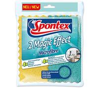 Spontex Magic Effect Lot de 2 Chiffons en Microfibre absorbants sans Traces