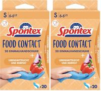 Spontex MAPA - Contact Alimentaire - Gants Fins en Nitrile - Recyclables avec TerraCycle® - Testés pour tous types d'aliments - TBC - Taille S (Lot de 2)