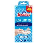 Spontex Mapa Lot de 100 gants en latex Flexy Latex jetables Taille S/M