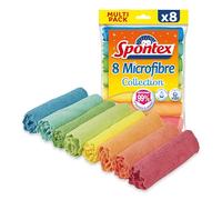 Spontex Microfibre Collection | Microfibres Multi-usages | 8 Chiffons de Nettoyage en Microfibre