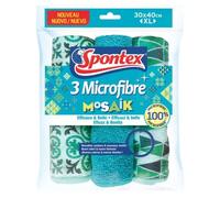 SPONTEX Microfibre Mosaik - x3