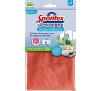 Spontex Microfibre Spécial Vitres XXL | Lavable à 60 °C, 2x Plus Efficace, Nettoyage sans Trace | 40 x 50 cm, 1 Pièce