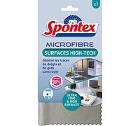 Spontex Microfibre Surfaces High Tech | Lavette Ultra Fine & Non Rayante, Lavable à 60°C, Nettoyage sans Traces | 32 x 45 cm, 1 Pièce