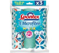 SPONTEX - Microfibres Mosaik - 3 Microfibres - Esthétiques