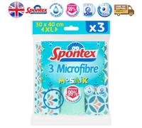 Spontex Microfibres Mosaik – Esthétiques – 3 microfibres
