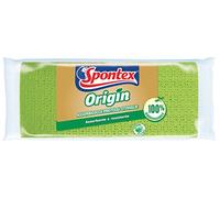 Spontex Éponge Origin biodégradable, Cellulose/Coton, Vert, 42 x 0,5 x 31 cm