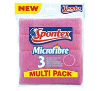 Spontex Pad x3 Set Microfibre, Rose/Vert/Jaune, 3 pièces