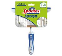 Spontex - Raclette Vitre Douche et Lave Vitre Multi-Usages pour Verre, Carrelage - Lame en Caoutchouc Résistante de 21,5cm - Compacte et Légère - Anneau de Suspension