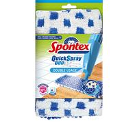 Spontex - 1 Recharge Microfibre Double Face Quick Spray Duo - 1 Face pour Dépoussiérer & 1 Face pour Laver le sol sans rayer - Tête Réversible - 1 Recharge Double face