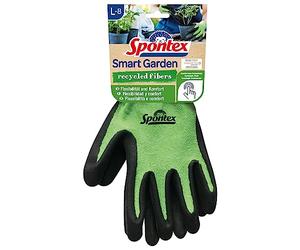 Spontex Smart Garden - Gants de jardinage - Compatibles avec écran tactile - Fabriqués à partir de bouteilles PET recy s - Revêtement nitrile - Taille L - 1 paire