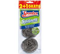 Spontex Spirinett spirales en acier inoxydable 2+1