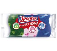 Spontex Sweet Home éponge Kit pour toute la maison, 1 x, Salle de bains et cuisine universel, 3 éponges