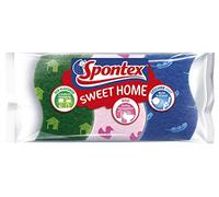 Spontex Sweet Home éponge Kit pour toute la maison, 1 x, Salle de bains et cuisine universel, 3 éponges