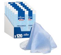 Spontex The Essentials Lot de 12 Chiffons de Nettoyage Tout Usage | Torchons Polyvalents et réutilisables | Lot de 12 x 10 (120 au Total)