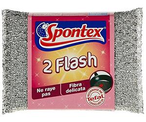 Spontex Tissus Grattant 2 Tampons Flash