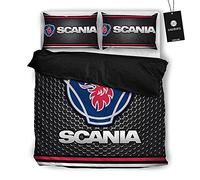 SPONYBORTY Ensemble Housse de Couette Drap de lit 3 pièces Doux et Respirant SCA-Nia Literie en Microfibre imprimée en 3D + 2 taies d'oreiller Leggings/B / 135x200cm