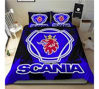 SPONYBORTY Ensemble Housse de Couette Drap de lit 3 pièces Doux et Respirant SCA-Nia Literie en Microfibre imprimée en 3D + 2 taies d'oreiller Leggings/E / 135x200cm