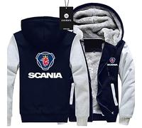 SPONYBORTY Épaissir Velours à Capuche SCA-Nia Impression Cardigan Veste Chaude Hommes Femme Sweat décontracté Coupe-Vent Doudounes Coton/B/XL