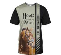 SPONYBORTY Hoodies Vestes T-Shirt Cardigan Mince 3D Hollandais Warmblood Impression Pull Hommes Femmes Casual Polyester Sweat Mode/a4/XXL