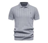 SPONYBORTY Men's laine polo pull tricoté pull manches courtes col hommes slim fit t-shirt haut compression/D/M