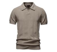 SPONYBORTY Polo classique à manches courtes pour hommes Chemises Slim Fit Tops légers Casual Pull à manches courtes creux haut/C/S