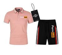 SPONYBORTY Polo Deux Pièces Chemises T-Shirt Shorts Manches Courtes PO.RN_HUB Impression Haut Hommes Et Femmes Coton Décontractée Survêtement Ensemble Sweat À Capuche Tee Le Jogging / a3 / XXL