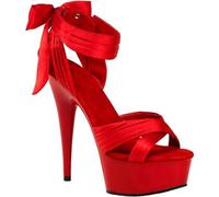 SPONYBORTY Sandales à talons aiguilles de 6 pouces pour femmes sandales Sexy au Design avec nœud papillon décontractées robe de mariée escarpins de boîte de nuit taille de chaussures fétiche/F/41EU