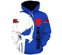 SPONYBORTY Sweats à Capuche T-Shirt Pull Shorts Su-Zuki Impression 3D Mince Hommes Femme Casual Polyester Sweat Vestes Lâche / A1 / L