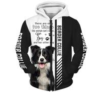 SPONYBORTY Sweats à capuche Vestes Mince 3D BORDER CIKKIE DOG Pull à impression complète Hommes et femmes Sweat-shirt en polyester décontracté sweat/A2/4XL