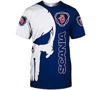 SPONYBORTY Sweats À Capuche,Vestes,T-Shirt SCA-Nia Punisher 3D Plein Impression Mince Homme & Femme Décontractée Polyester Sweat-Shirt Extérieur / D1 / XS