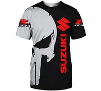 SPONYBORTY Sweats À Capuche,Vestes,T-Shirt Su-Zuki Punisher 3D Plein Impression Mince Homme & Femme Décontractée Polyester Sweat-Shirt Extérieur / D1 / M